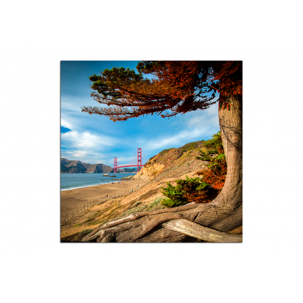 Obraz na plátně - Golden Gate Bridge - čtverec